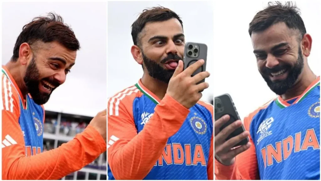 Virat kohli Talking to his Kids after T20 world cup 2024