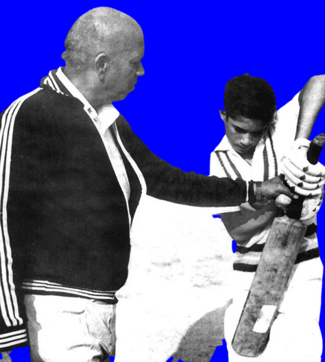 Sachin Tendulkar with Sir Ramakant Achrekar